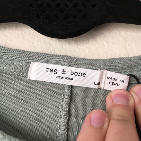 Rag & Bone The Tee slub basic tee Sage green NWT - Picture 6 of 8